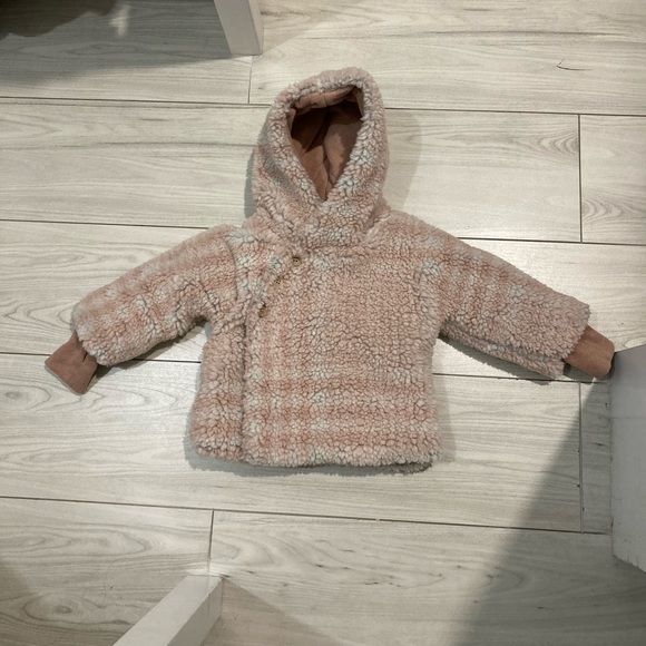 Baby Shearling warm winter jacket for girls - Picture 2 of 4